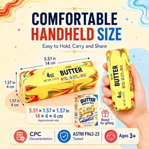 Butter Stick Squishy Toys, 2-Pack by ninja line — children hanging from the line