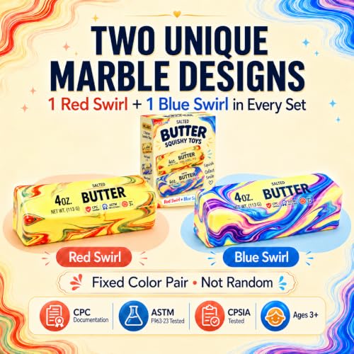 Butter Stick Squishy Toys, 2-Pack by ninja line — obstacles along the strap