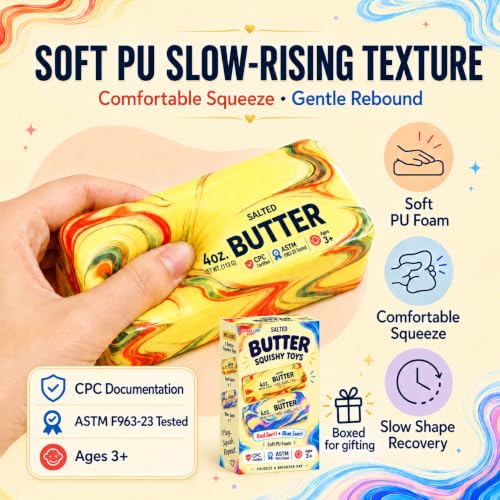 Butter Stick Squishy Toys, 2-Pack by ninja line — span and sizing
